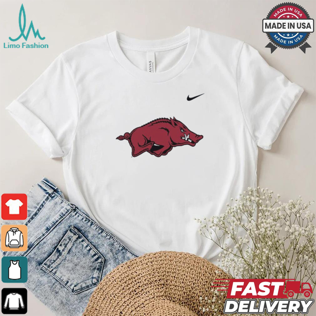 Nike Arkansas Razorbacks White DriFIT Short Sleeve T Shirt Nike Arkansas Razorbacks White DriFIT Short Sleeve T Shirt