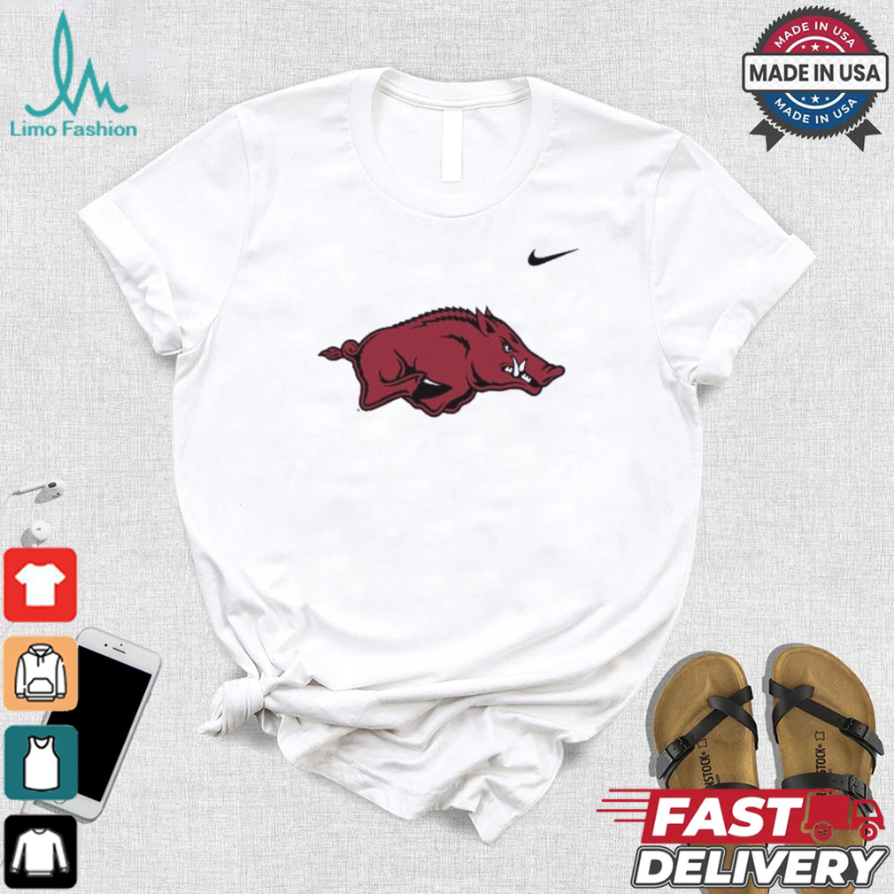 Nike Arkansas Razorbacks White DriFIT Short Sleeve T Shirt Nike Arkansas Razorbacks White DriFIT Short Sleeve T Shirt