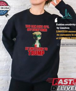 Noah Formica Wearing You Can Save 40% Off Everything By Switching To Trump Shirt