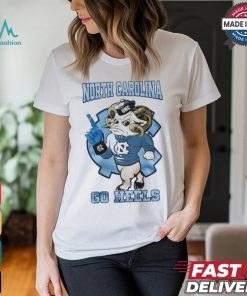 North Carolina Tar Heels Football Go Heels Blue Mascot T shirt