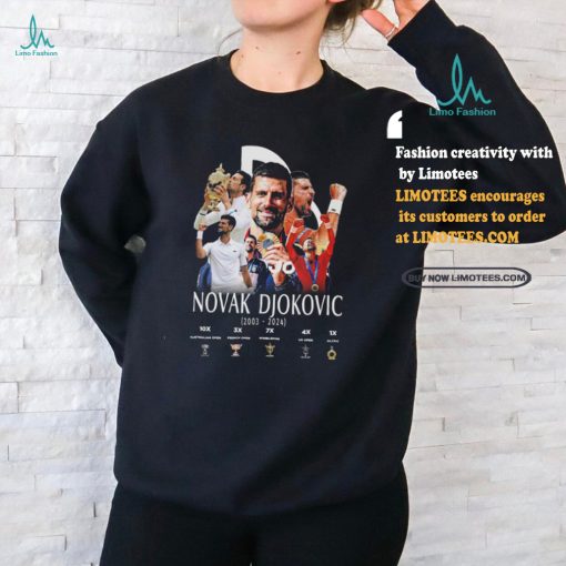 Novak Djokovic 2003 2024 GOAT Tennis T shirt