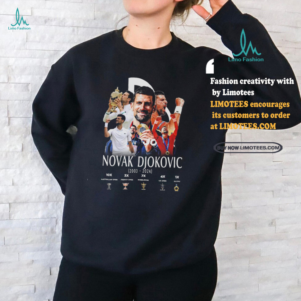 Novak Djokovic 2003 2024 GOAT Tennis T shirt Novak Djokovic 2003 2024 GOAT Tennis T shirt