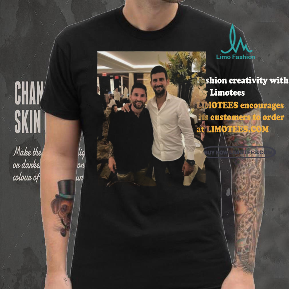 Novak Djokovic And Lionel Messi Goat Photo 2024 shirt Novak Djokovic And Lionel Messi Goat Photo 2024 shirt