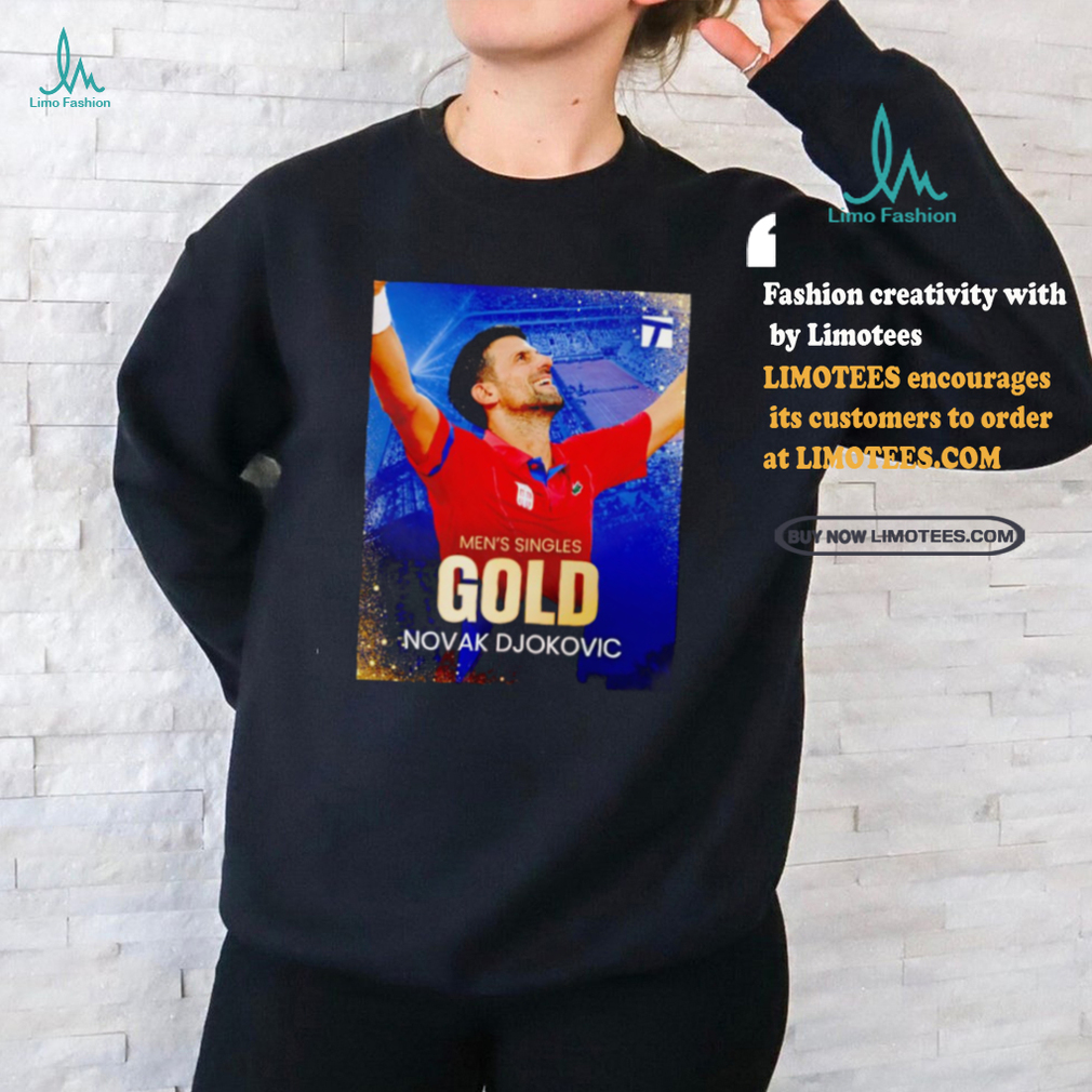 Novak Djokovic Paris Olympics 2024 time men’s singles gold shirt Novak Djokovic Paris Olympics 2024 time men’s singles gold shirt