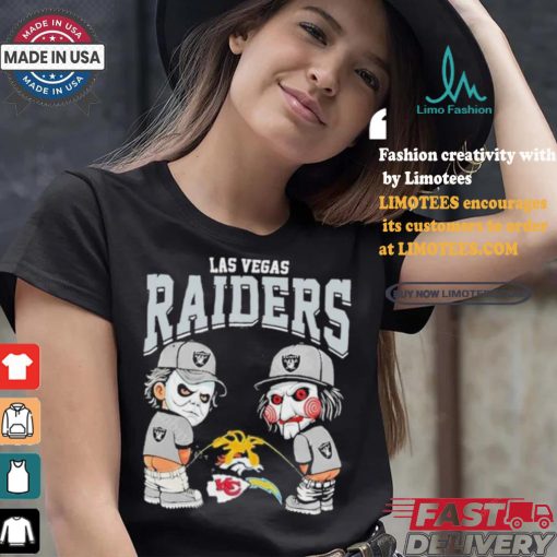 Oakland Raiders NFL Halloween Peeing Funny Shirt