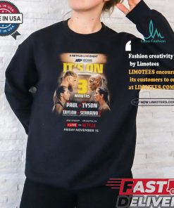 Official 3 Months To Go Until Jake Paul Vs Mike Tyson On Fri November 15 Poster shirt