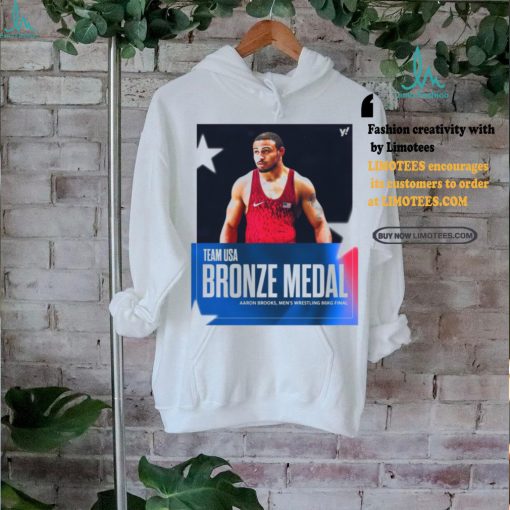 Official Aaron Brooks Team USA Bronze Medal Men’s Wrestling 86Kg Final Paris Olympic 2024 Poster t shirt