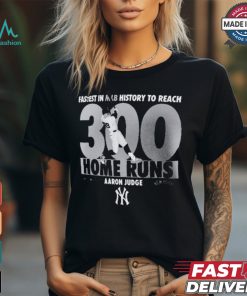 Official Aaron Judge New York Yankees Fastest In MLB 2024 History To Reach 300 Home Runs Milestone t shirt