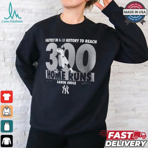 Official Aaron Judge New York Yankees Fastest In MLB 2024 History To Reach 300 Home Runs Milestone t shirt