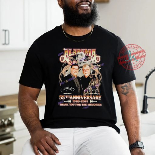 Official Alabama Band 55th Anniversary 1969 2024 Signature Thank You For The Memories Unisex T Shirt