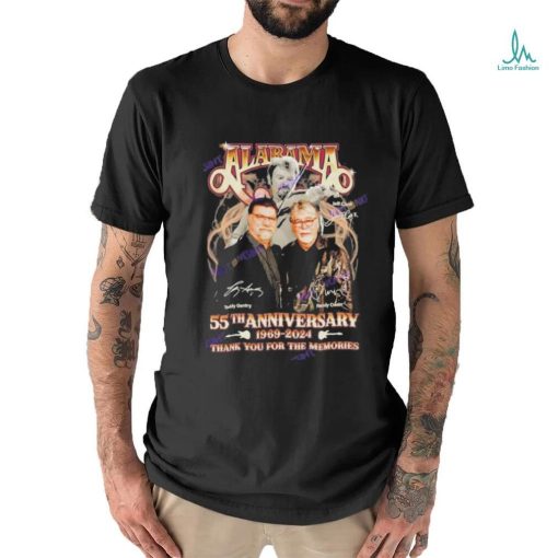 Official Alabama Band 55th Anniversary 1969 2024 Signature Thank You For The Memories Unisex T Shirt