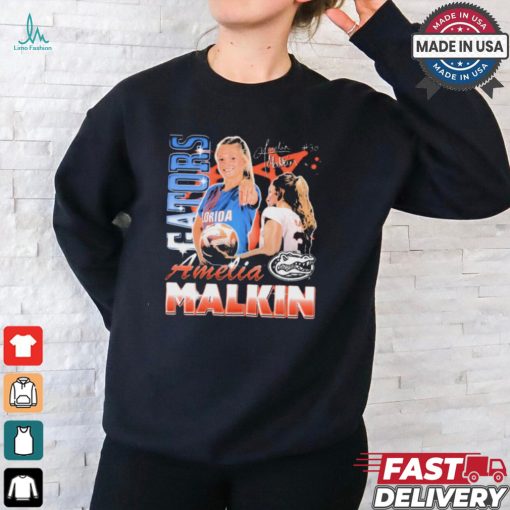 Official Amelia Malkin Florida Gator #30 Signature Graphic t shirt