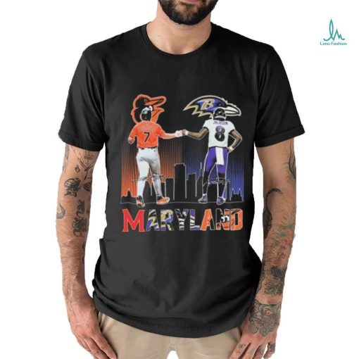 Official Baltimore Orioles Jackson Holliday Baltimore Ravens Lamar Jackson Stars Signatures shirt