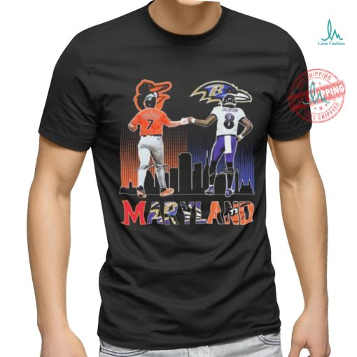Official Baltimore Orioles Jackson Holliday Baltimore Ravens Lamar Jackson Stars Signatures shirt