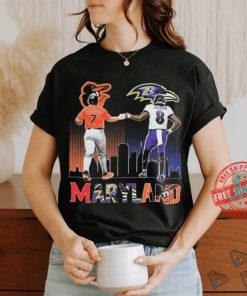Official Baltimore Orioles Jackson Holliday Baltimore Ravens Lamar Jackson Stars Signatures shirt