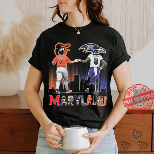 Official Baltimore Orioles Jackson Holliday Baltimore Ravens Lamar Jackson Stars Signatures shirt