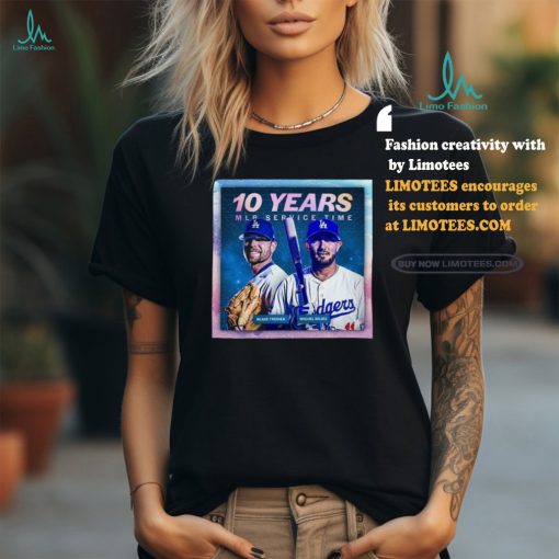 Official Blake and Miguel Los Angeles Dodgers 10 Years MLB Service Time Shirt