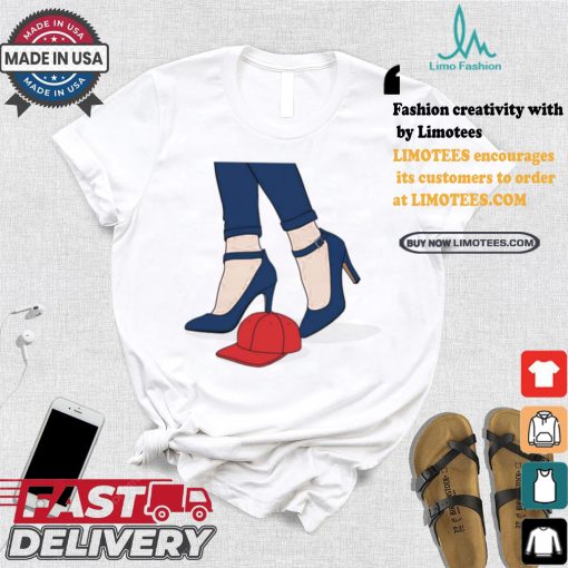 Official Blue Heels Stepping On Red Cat Kamala Harris t shirt
