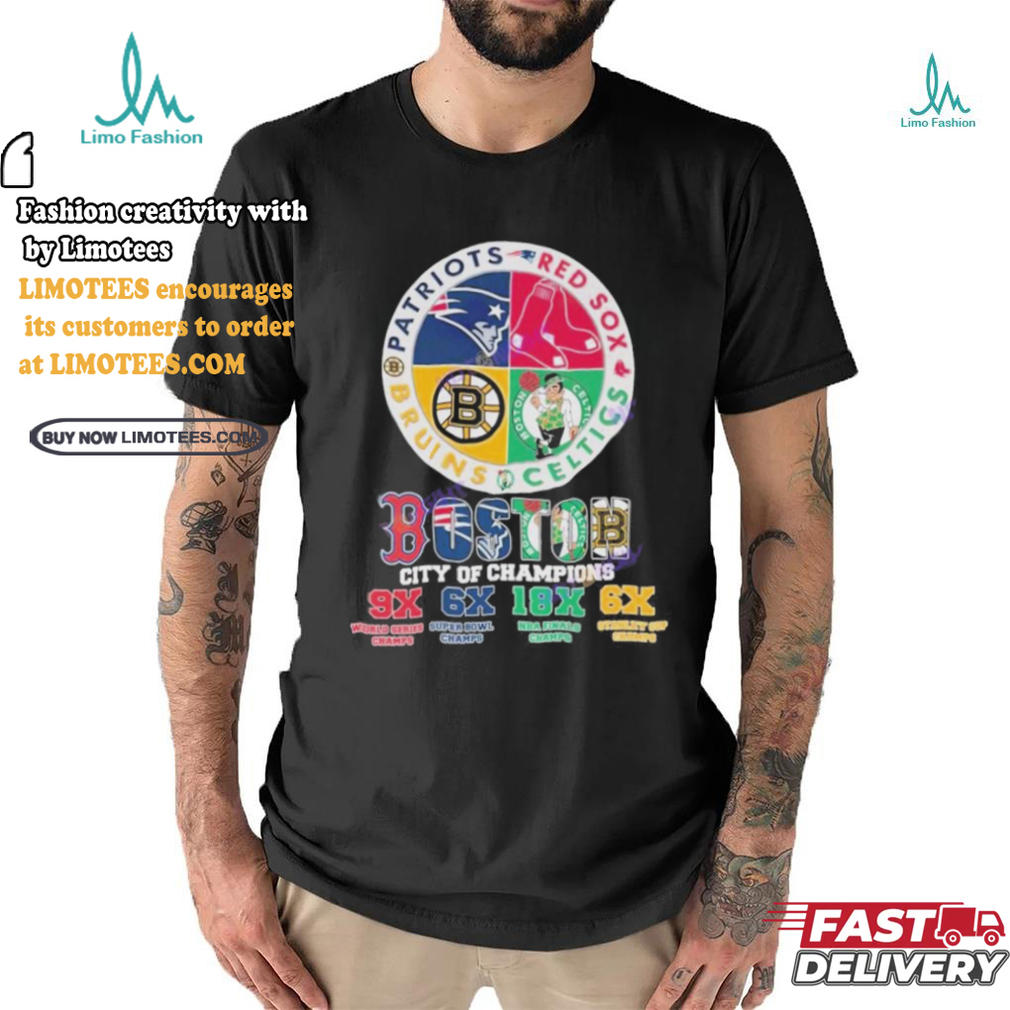Official Boston Red Sox – Boston Celtics – New England Patriots – Boston Bruins Boston City Of Champions Unisex T Shirt Official Boston Red Sox – Boston Celtics – New England Patriots – Boston Bruins Boston City Of Champions Unisex T Shirt