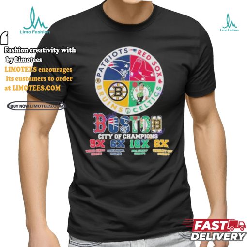 Official Boston Red Sox – Boston Celtics – New England Patriots – Boston Bruins Boston City Of Champions Unisex T Shirt