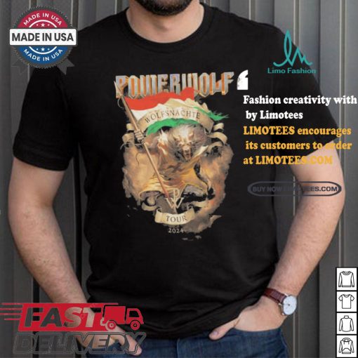 Official Budapest Powerwolf Wolfsnächte Tour 2024 shirt