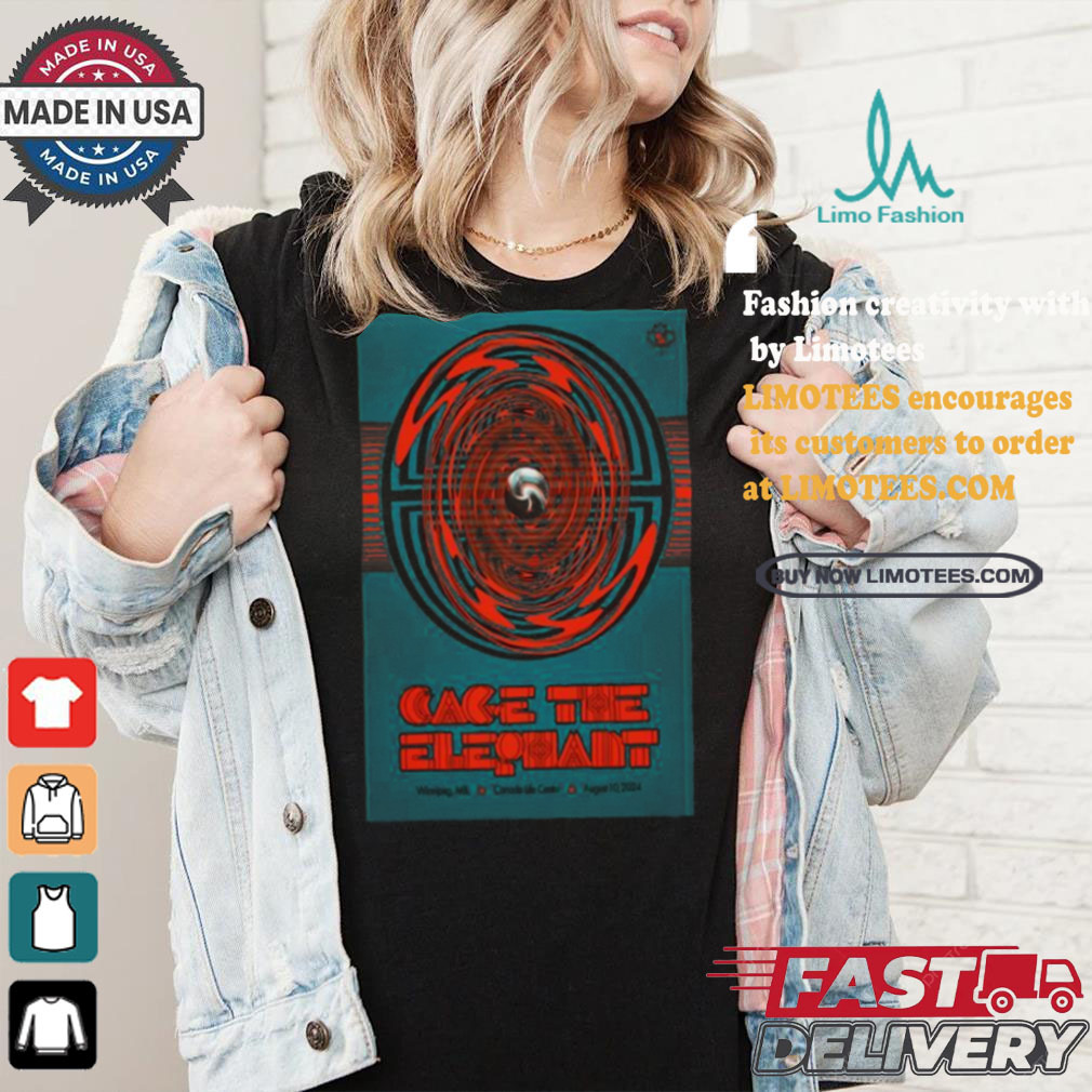 Official Cage The Elephant Aug 10 2024 Canada Life Centre in Winnipeg MB Poster Unisex T Shirt Official Cage The Elephant Aug 10 2024 Canada Life Centre in Winnipeg MB Poster Unisex T Shirt