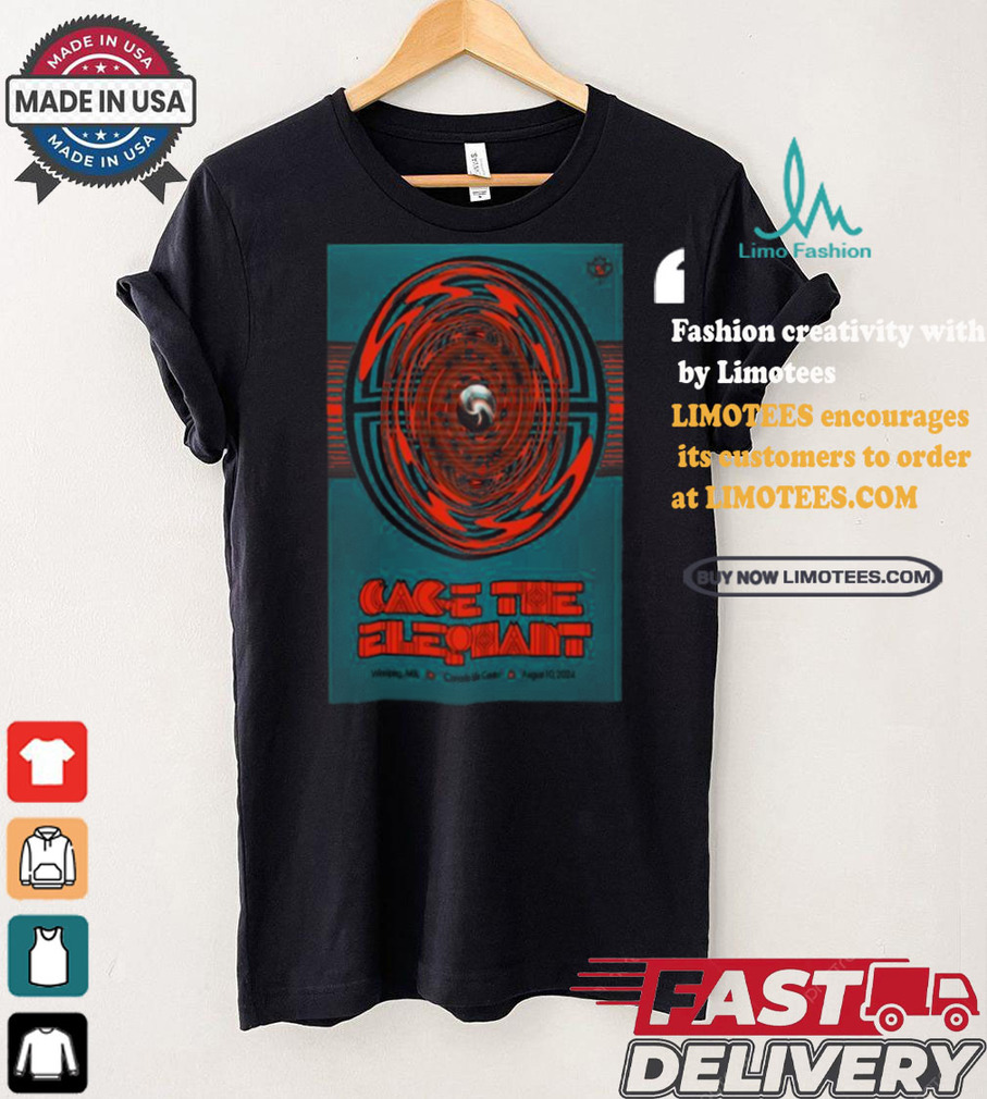 Official Cage The Elephant Aug 10 2024 Canada Life Centre in Winnipeg MB Poster Unisex T Shirt Official Cage The Elephant Aug 10 2024 Canada Life Centre in Winnipeg MB Poster Unisex T Shirt