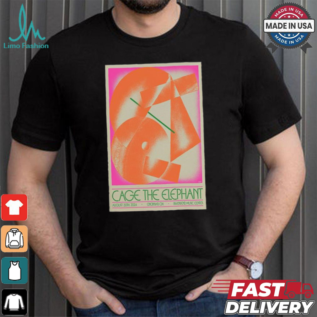 Official Cage The Elephant Riverbend Music Center In Cincinnati OH August 30 2024 Poster shirt Official Cage The Elephant Riverbend Music Center In Cincinnati OH August 30 2024 Poster shirt
