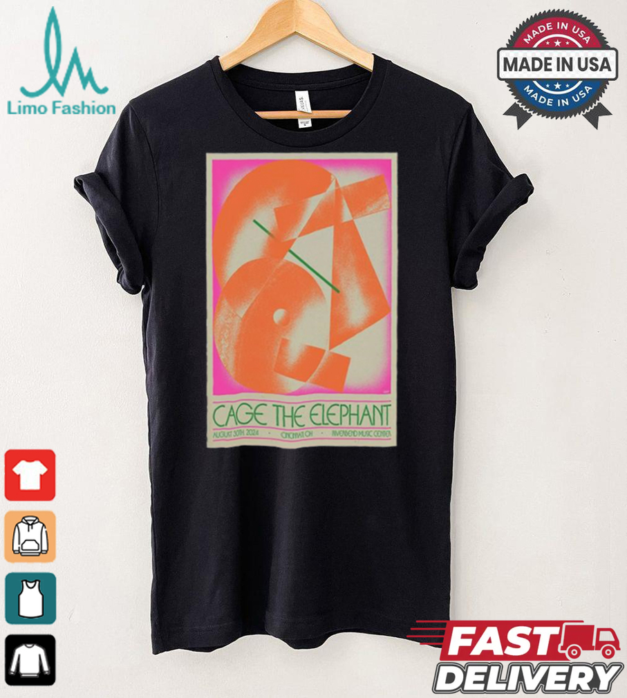 Official Cage The Elephant Riverbend Music Center In Cincinnati OH August 30 2024 Poster shirt Official Cage The Elephant Riverbend Music Center In Cincinnati OH August 30 2024 Poster shirt