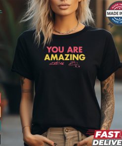 Official Caitlin Clark & Aliyah Boston You Are Amazing Signatures t shirt