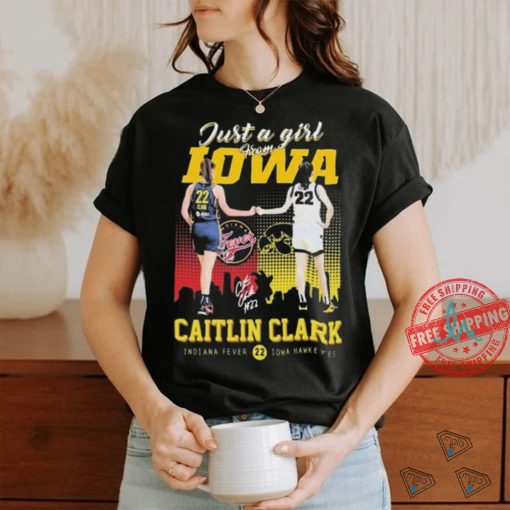 Official Caitlin Clark Indian Fever Iowa Hawkeyes Just A Girl From Iowa Signatures shirt