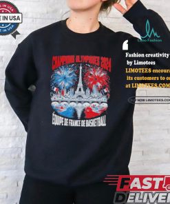 Official Champions Olympiques 2024 France Basketball Shirt