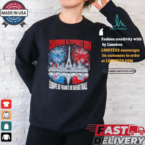 Official Champions Olympiques 2024 France Basketball Shirt