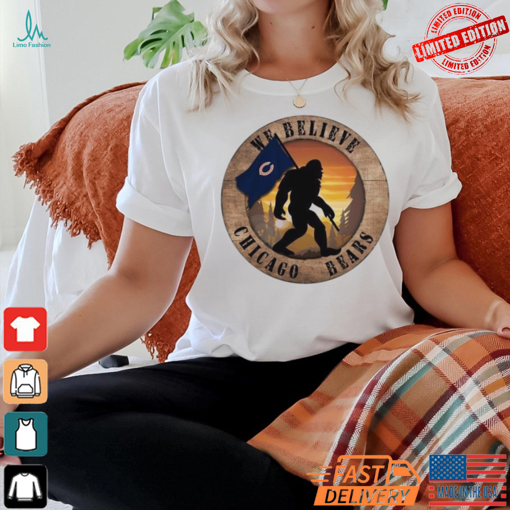Official Chicago Bears 12 We Believe Bigfoot 2024 Shirt Official Chicago Bears 12 We Believe Bigfoot 2024 Shirt