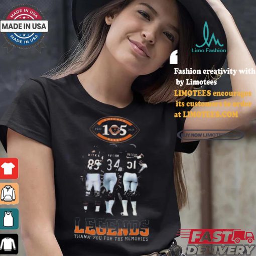 Official Chicago bears 1920 2025 legends ditka payton and butkus signatures shirt