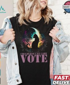 Official Childless cat lady vote vote like a childless cat lady halloween T shirt