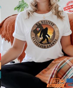 Official Cleveland Browns 12 We Believe Bigfoot 2024 Shirt