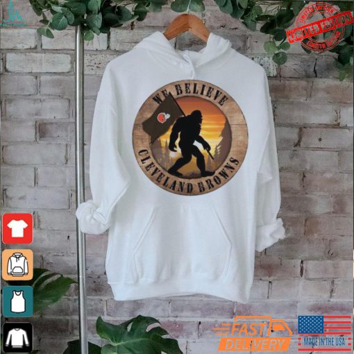 Official Cleveland Browns 12 We Believe Bigfoot 2024 Shirt