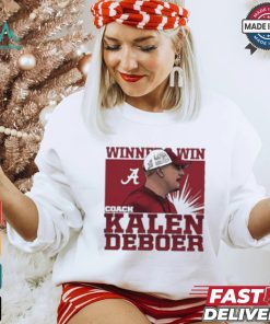 Official Coach kalen deboer winners win Alabama Football cartoon T shirt