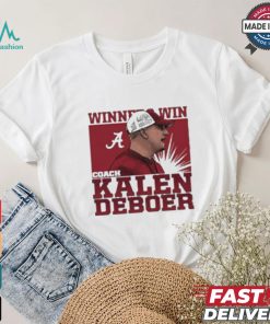 Official Coach kalen deboer winners win Alabama Football cartoon T shirt