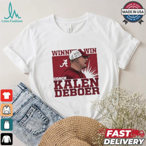 Official Coach kalen deboer winners win Alabama Football cartoon T shirt