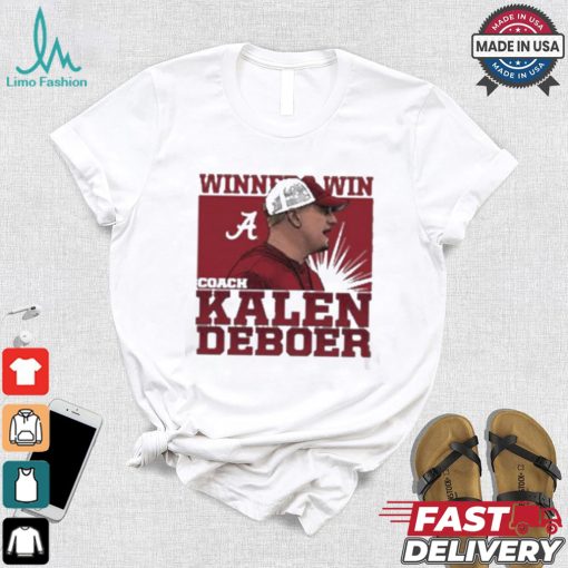 Official Coach kalen deboer winners win Alabama Football cartoon T shirt