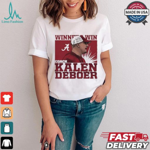 Official Coach kalen deboer winners win Alabama Football cartoon T shirt