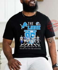 Official Detroit Lions 95 Years Of Legends 1930 2025 Thank You Signatures shirt