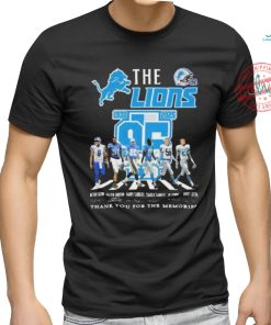 Official Detroit Lions 95 Years Of Legends 1930 2025 Thank You Signatures shirt