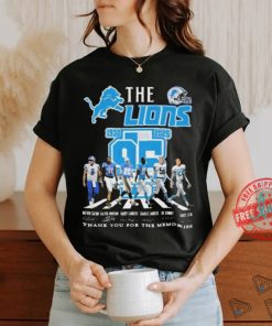 Official Detroit Lions 95 Years Of Legends 1930 2025 Thank You Signatures shirt