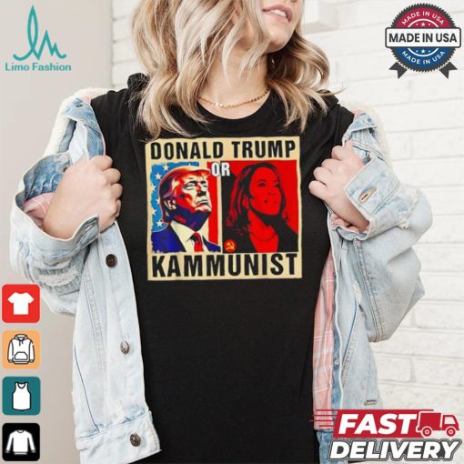 Official Donald Trump or kammunist 2024 president election Kamala T shirt