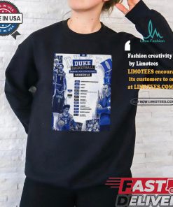 Official Duke Blue Devils Basketball 2024 25 Non Confrecence Schedule List Poster shirt