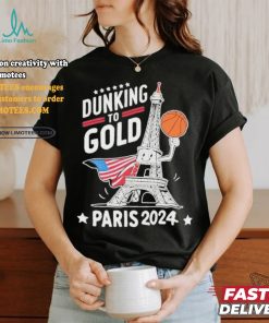 Official Dunking to gold team usa basketball olympic paris 2024 T shirt