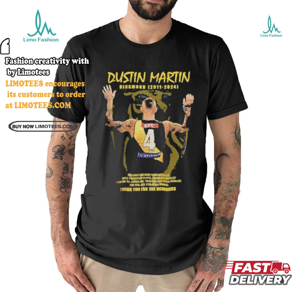 Official Dustin Martin Richmond 2011 2024 Thank You For The Memories Shirt Official Dustin Martin Richmond 2011 2024 Thank You For The Memories Shirt